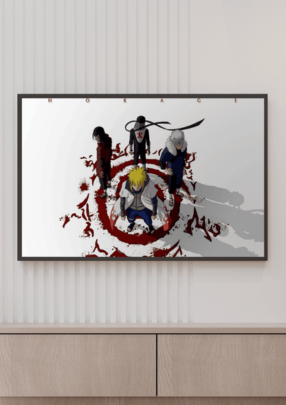 Four Hokage || Naruto Poster